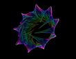brightly colooured floral shaped object