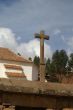 Old spanich cross  in Chinchero