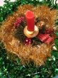 Christmas decoration with red candle