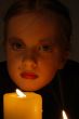 young girl and candle