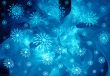 Abstraction blue snow background