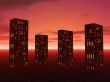 Sunset in the city