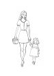 Mother with daughter