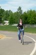 woman on a bicycle