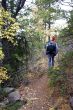 Hiker on mountain trail
