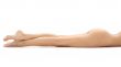 long legs of relaxed lady