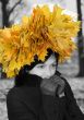 young woman and autumn