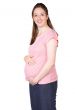 beautiful pregnant woman in pink