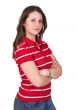 casual girl in red