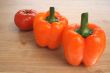 Fresh peppers and tomato
