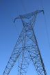 Silhouette of a high voltage electricity pylon