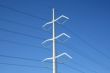 White electricity pylon and power lines