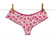 Valentine panties on a clothes line (+clipping path)