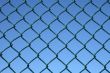 Green chain link fence