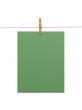 Green paper sheet on a clothes line (+2 clipping paths)