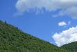 Green mountain slope