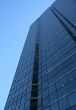 Blue glass-windowed skyscraper