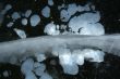 Intricate pattern of frozen water