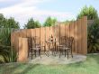 Arbor with furnitures in sunny day 3D rendering