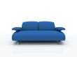 blue modern sofa on white background  insulated 3d