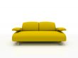 yellow modern sofa on white background  insulated 3d