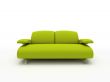 green modern sofa on white background  insulated 3d