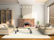 Home interior 3D rendering