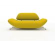 Yellow sofa on white background  insulated 3d
