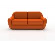 Red sofa on white background  insulated 3d