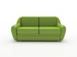 Green sofa on white background  insulated 3d