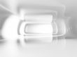 Icy corridor, reflection, 3D, interior, pillar, white