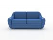 Blue sofa on white background  insulated 3d