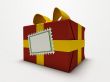 Red gift box isolated on white background