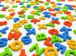 Colourful letters isolated on white background 3D