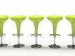 Stylish green cafeteria chair isolated on black background