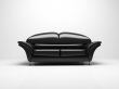 Black sofa on white background  insulated 3d
