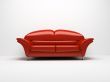 Red sofa isolated on white background