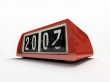 Red watch - counter on white background New year