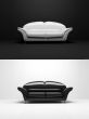 Black and white sofa monochrome object 3D