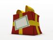 Red gift box isolated on white background