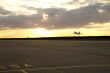 airplane setting of the sun