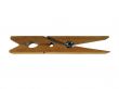 Wooden clothespin on white background