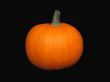 Pumpkin on black background (+ clipping path)