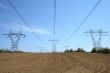 Electricity pylons in cultivated land