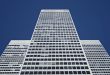 Symmetrical white office building