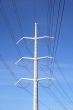 White electricity pylon and power lines