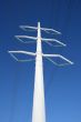 White power tower and the blue sky