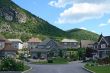 Expensive houses near the beautiful mountains