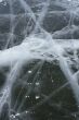 Cracked ice resambling the letter `A`