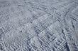 Vehicle tracks crossing the snowy terrain